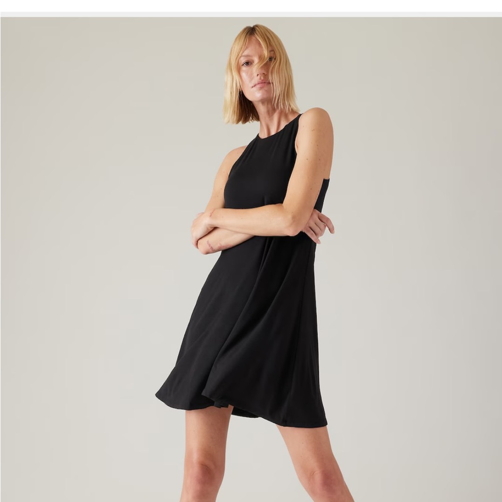Athleta Santorini Thera Dress Black Sz Medium